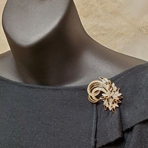 Polcini Rhinestone Embellished Brooch